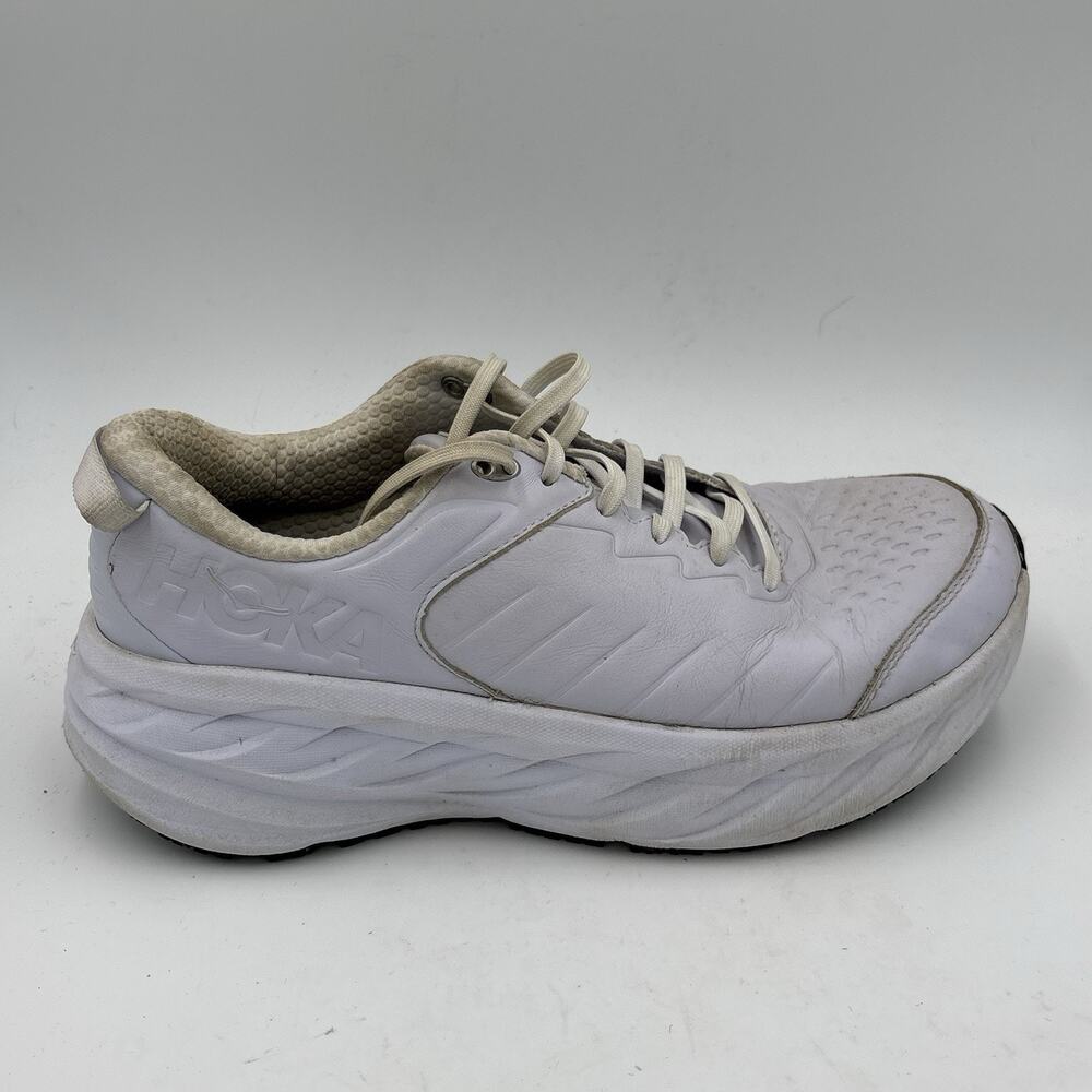 Hoka Bondi SR Men's Size 10 White Water Resistant Work Walking Sneakers